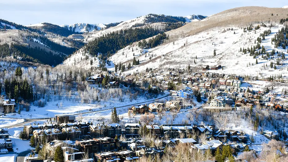 Snow covered mountains in Park City